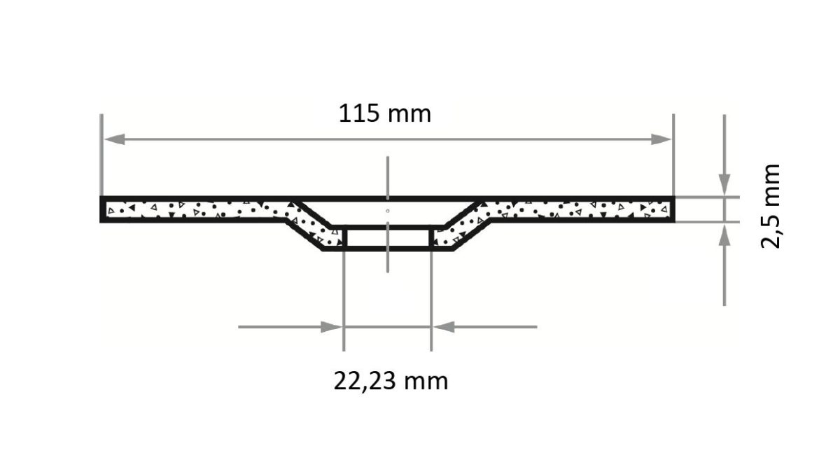 Kesme Taşı T41 115x1,6x22,23mm A46X BF Steel - Görsel 2